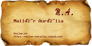 Mallár Aurélia névjegykártya